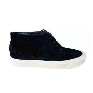 Vans Unisex Black Suede Chukka Moc Fringed Sneakers Shoes  - Size: M 6.5 / W 8